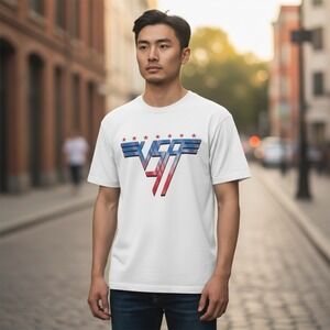 Grunt Style Mens T Shirt Graphic‎ Print USA Flag VFF Size M